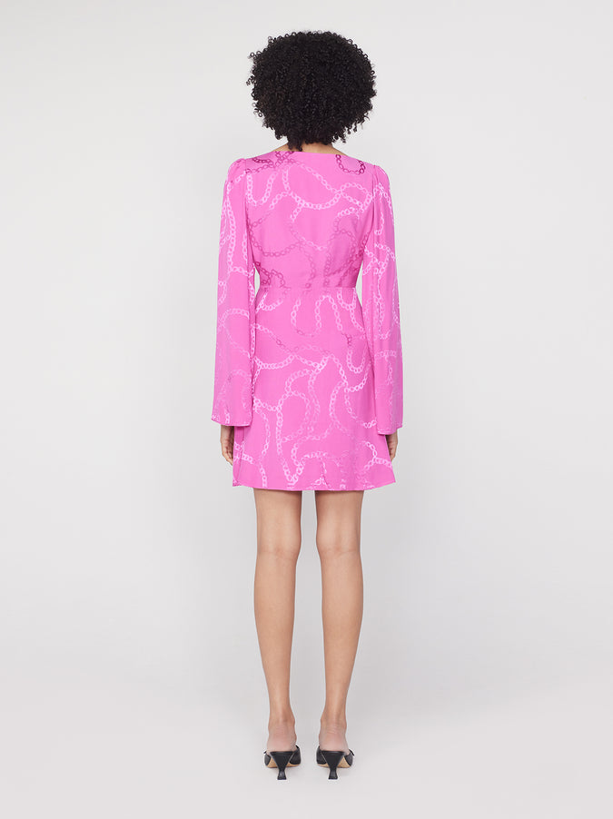 Rosalie Pink Chain Jaquard Mini Dress