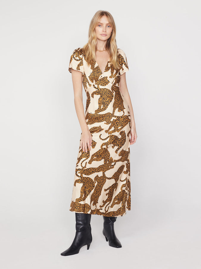 Effie Leopards Print Maxi Dress