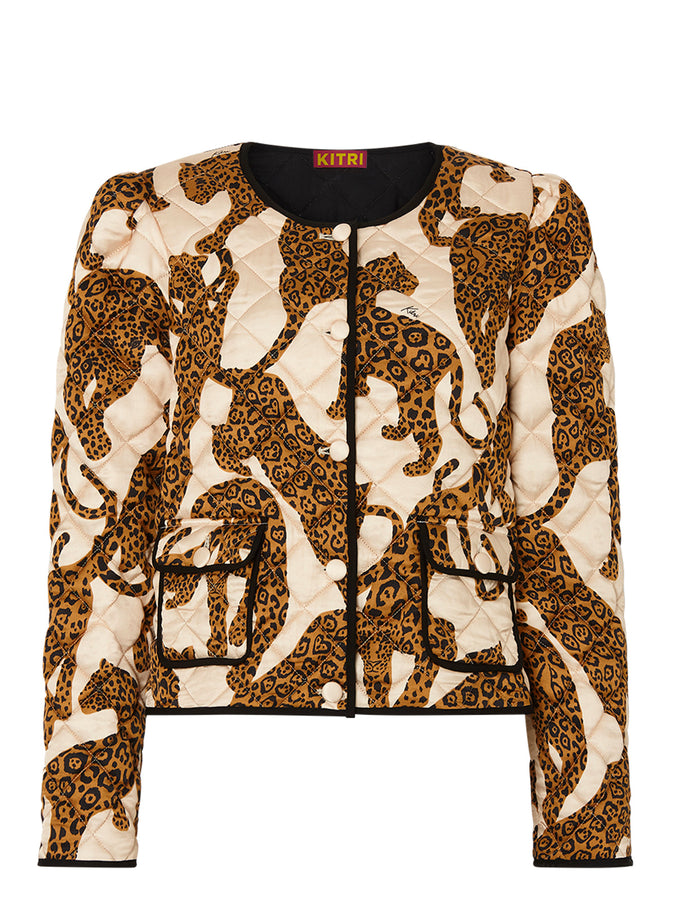 Maude Leopards Print Quilted Jacket