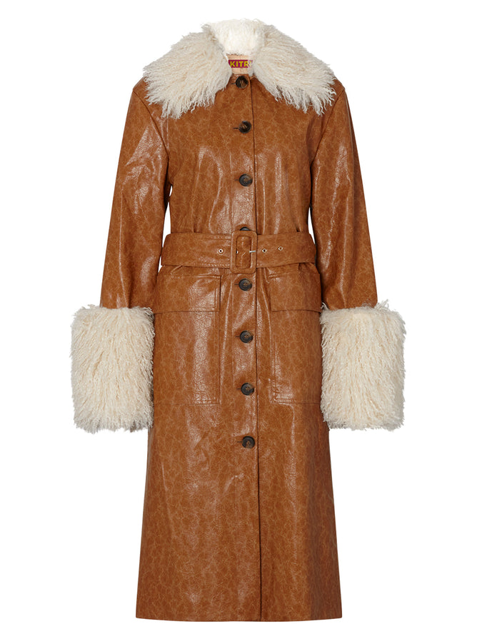 Simone Brown Vinyl Coat