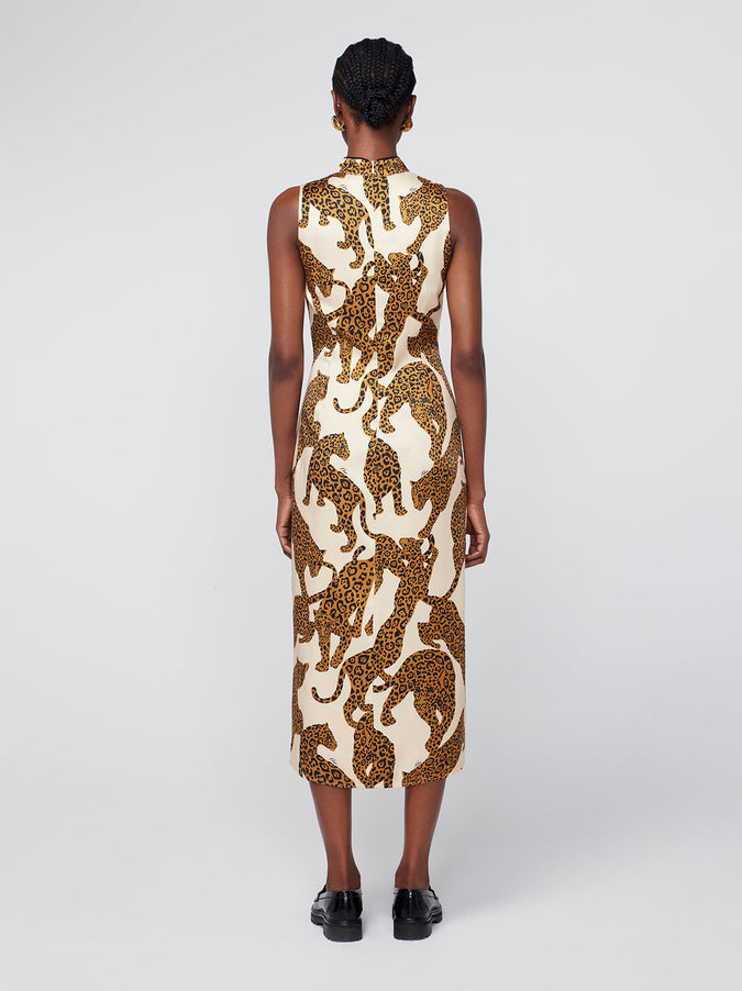 Virginia Leopards Print Midi Dress