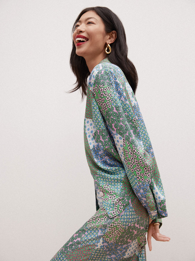 Adina Mixed Floral Print Top