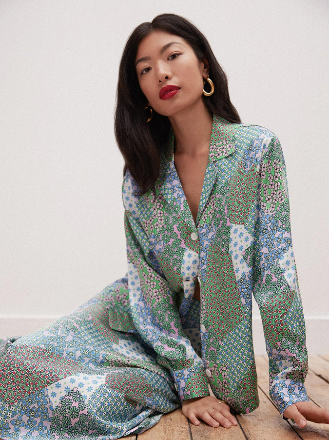 Adina Mixed Floral Print Top