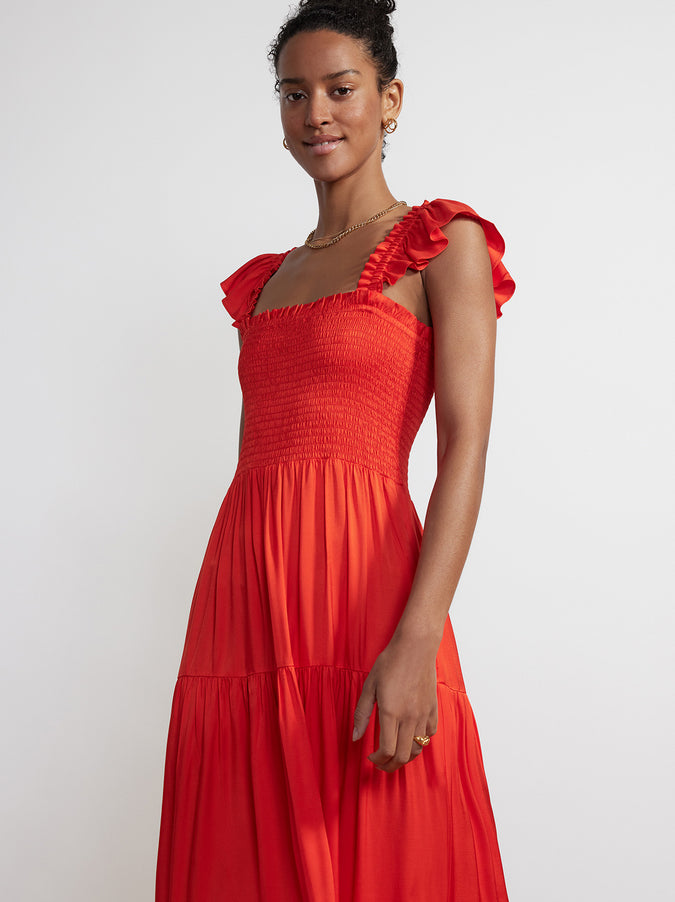 Aisha Red Maxi Dress by KITRI Studio