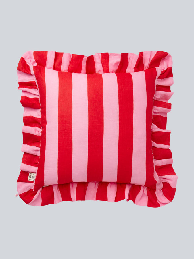 ALB x KITRI Pink Geo Floral Cushion Cover