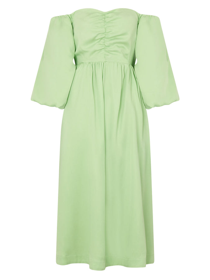 Alexis Green Bardot Midi Dress by KITRI Studio
