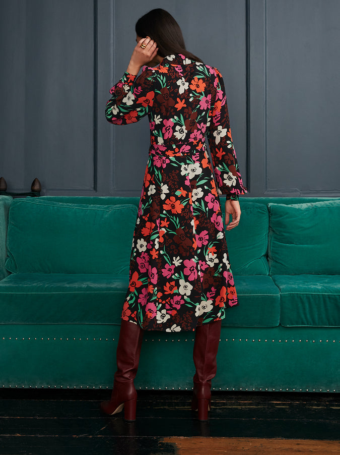 Alicia Floral Print Shirt Dress by KITRI Studio