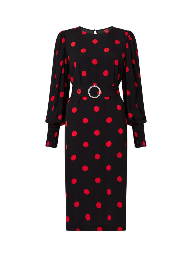 Alison Polka Dot Midi Dress by KITRI Studio