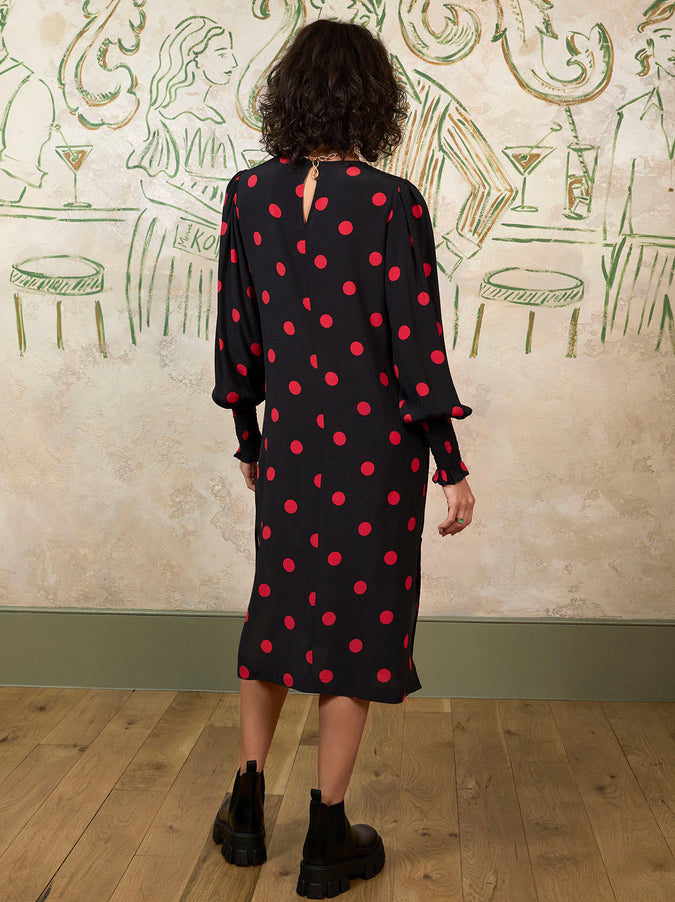 Alison Polka Dot Midi Dress by KITRI Studio