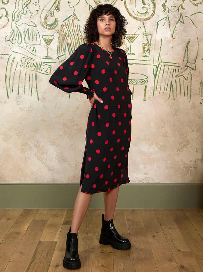 Alison Polka Dot Midi Dress by KITRI Studio