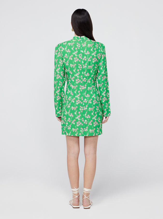Allegra Green Floral Mini Dress by KITRI Studio