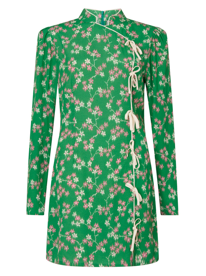 Allegra Green Floral Mini Dress by KITRI Studio