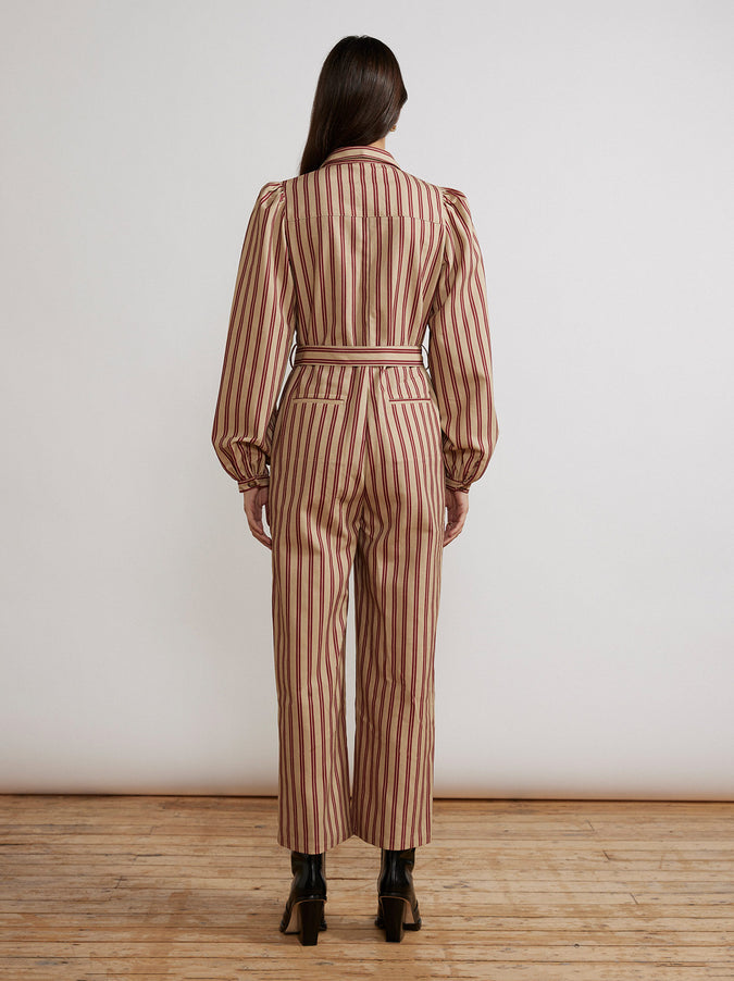 Angie Striped Canvas Jumpsuit