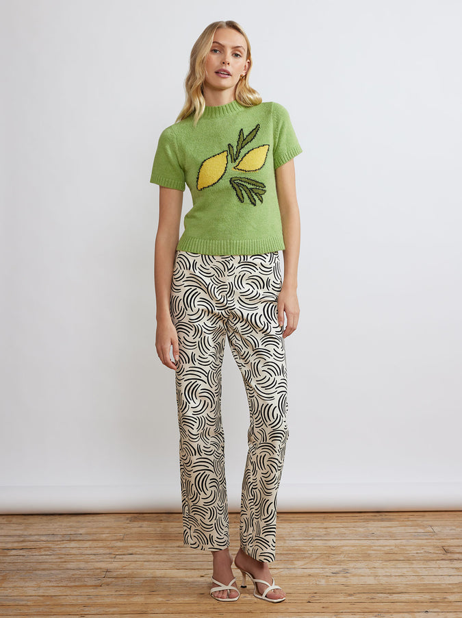 Ara Lemon Short Sleeve Knit Sweater