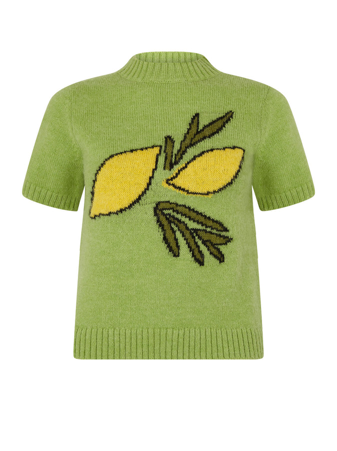 Ara Lemon Short Sleeve Knit Sweater
