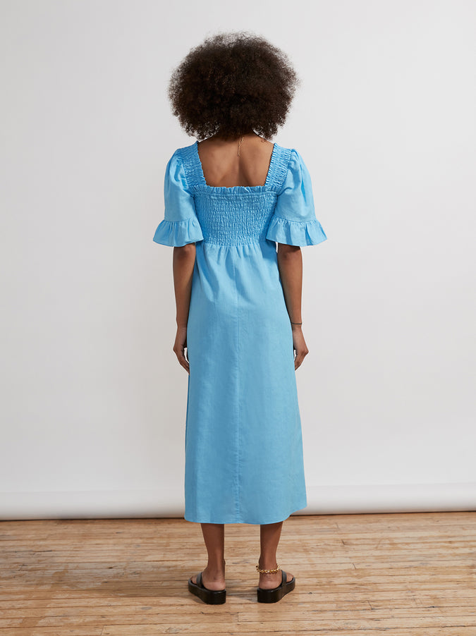 Arabella Azure Blue Midi Dress