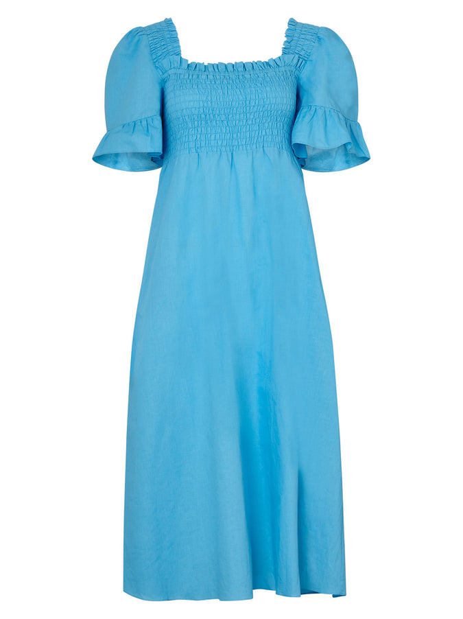Arabella Azure Blue Midi Dress