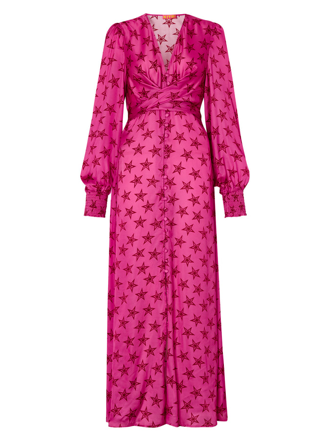 Aurora Retro Star Print Maxi Dress by KITRI Studio