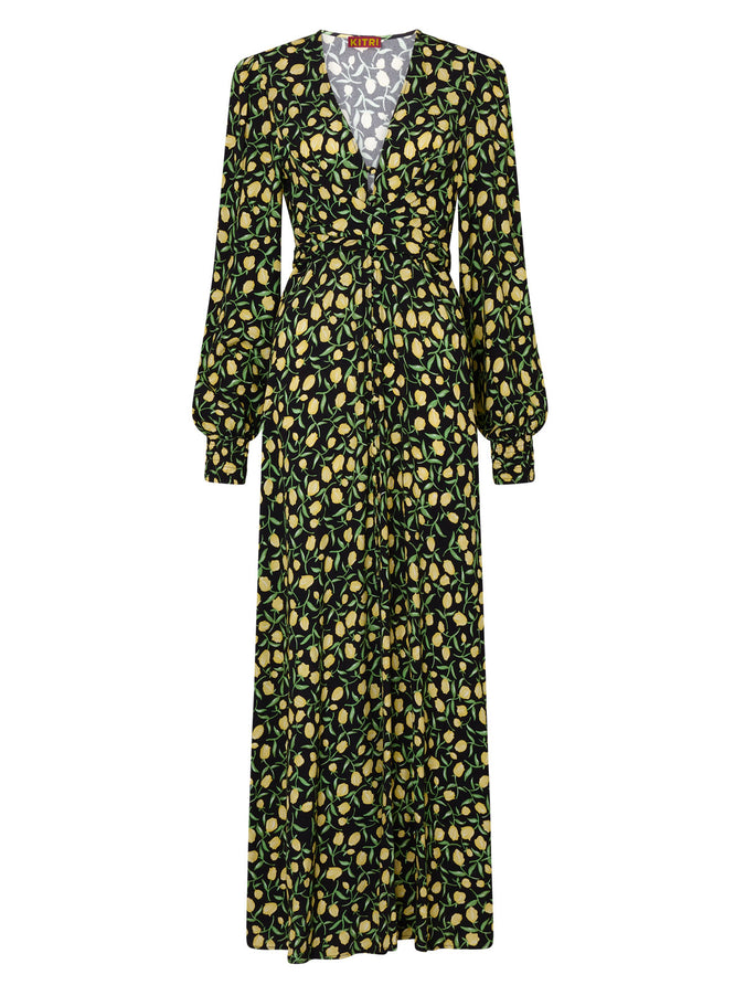 Aurora Yellow Tulip Print Dress