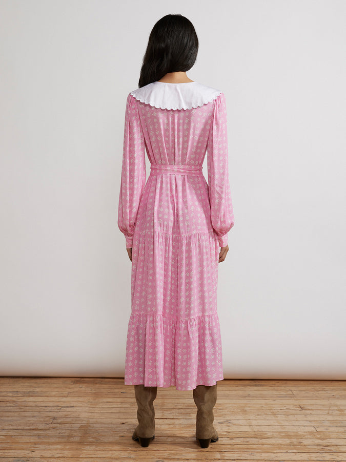 Ayla Pink Floral Shirt Dress
