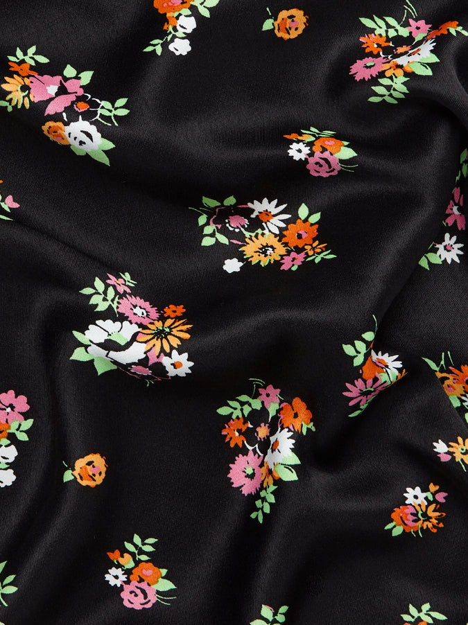 Anna Black Ditsy Print Midi Dress