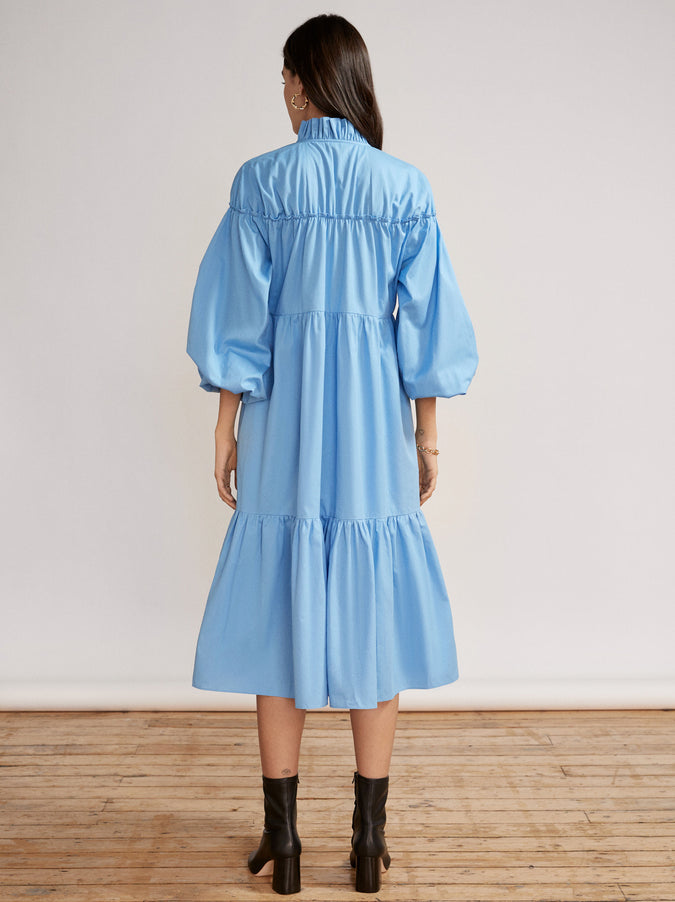 Betty Blue Frill Collar Smock Dress by KITRI Studio