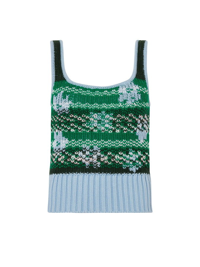 Blair Blue Floral Cotton Knit Cami by KITRI Studio