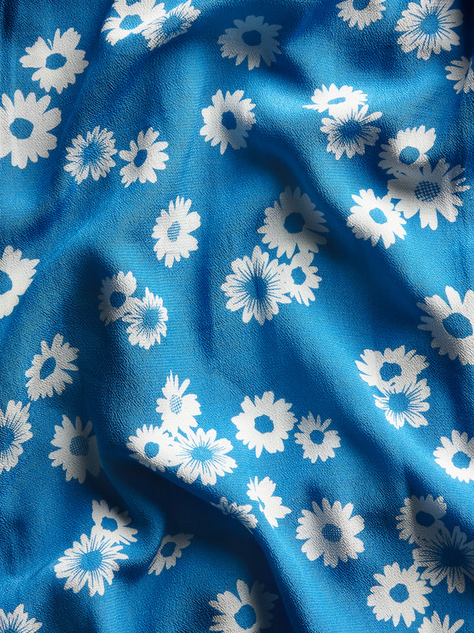 Maguire Blue Daisy Print Tea Dress