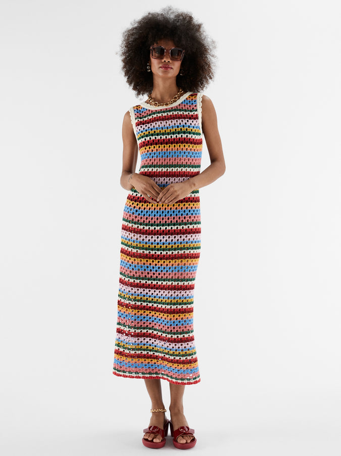 Bunty Blanket Stripe Midi Dress