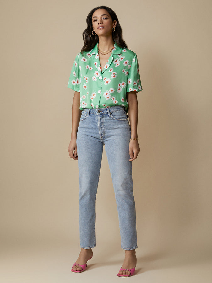 Cammy Green Daisy Top by KITRI Studio
