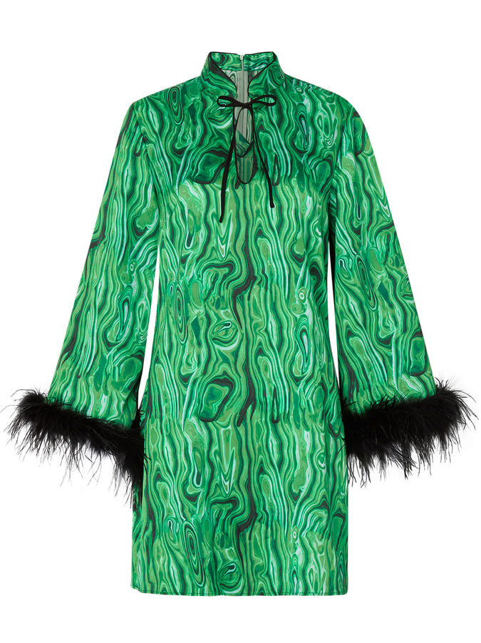 Carlotta Malachite Print Mini Dress by KITRI Studio