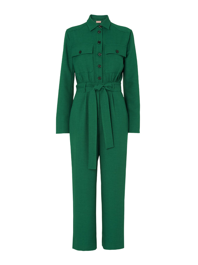 Celeste Green Tailored Jumpsuit by KITRI Studio