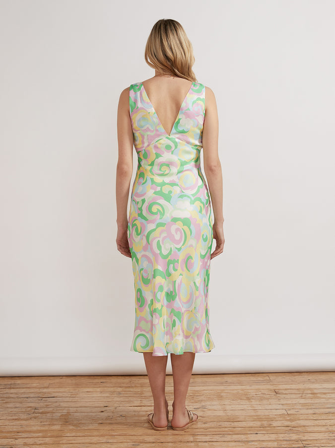 Claire Multi Floral Swirl Slip Dress