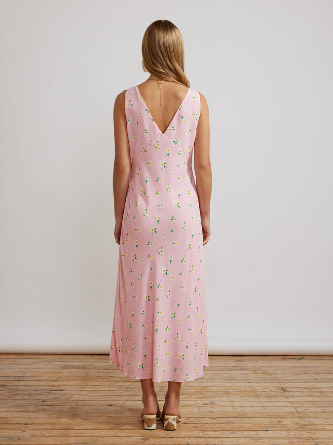 Claire Pink Daisy Slip Dress