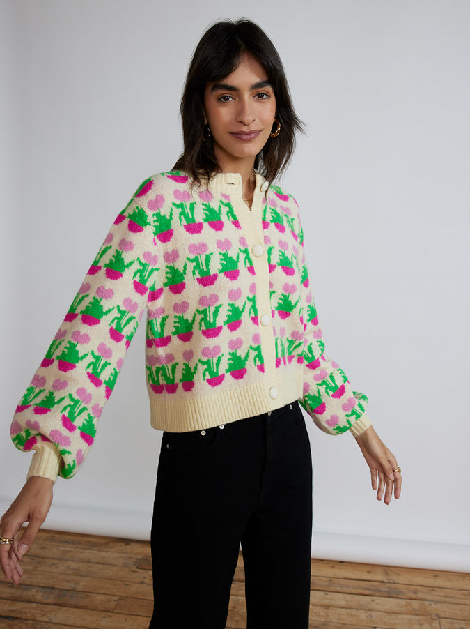 Cleo Flower Pot Cardigan by KITRI Studio
