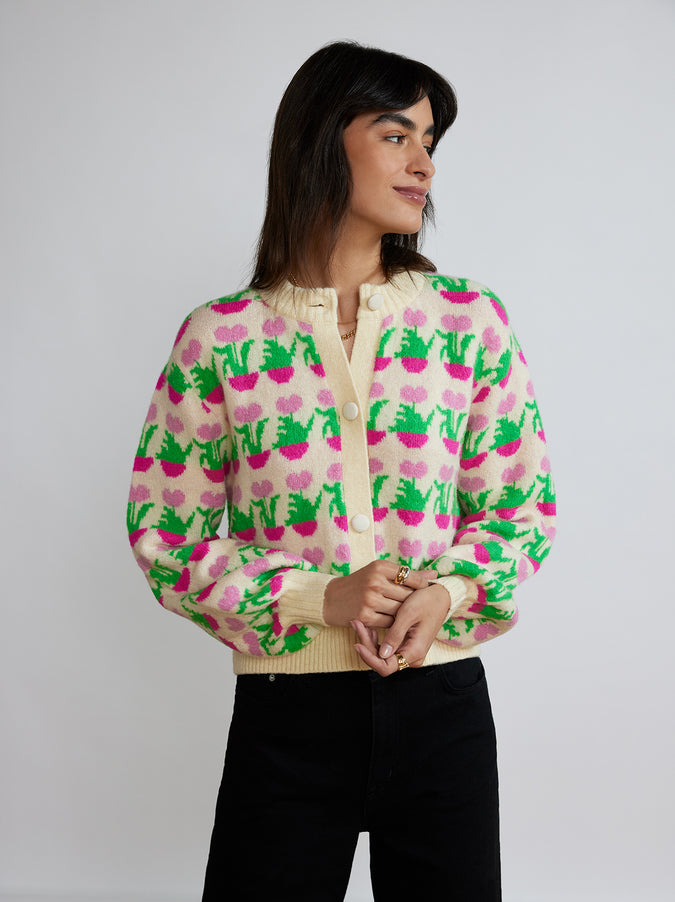 Cleo Flower Pot Cardigan by KITRI Studio