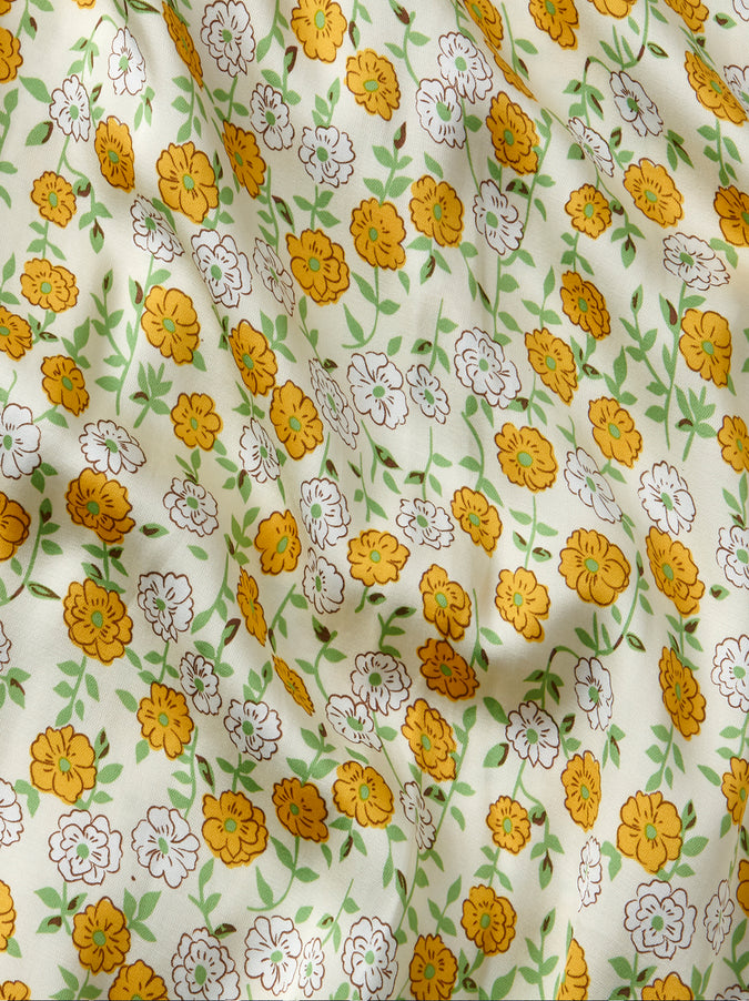 Natalia Cream Peony Print Maxi Dress