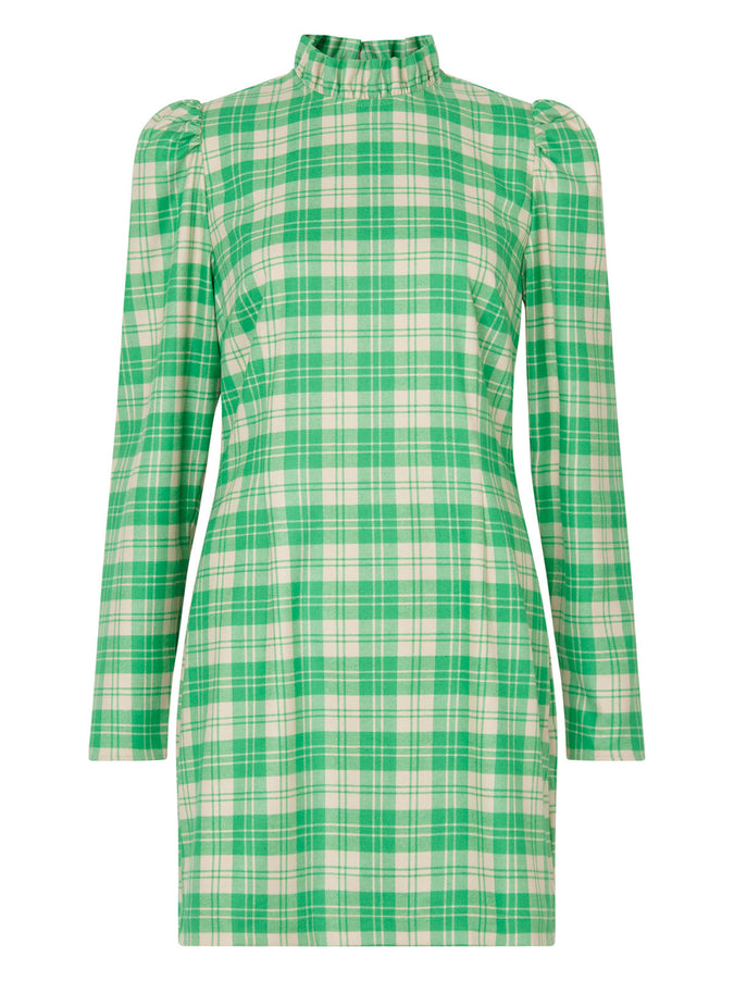 Danika Green Check Flannel Mini Dress