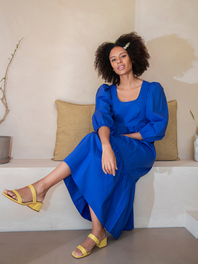 Daphne Blue Midi Dress