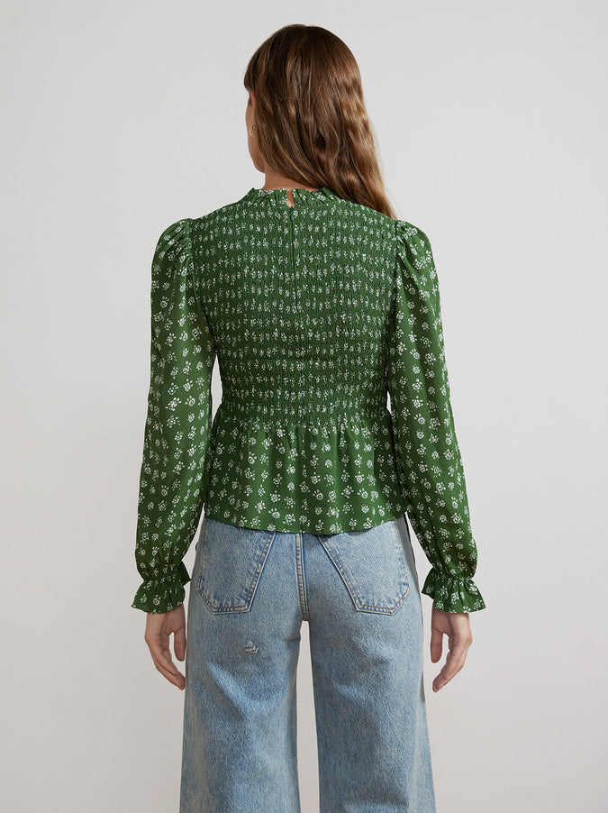 Darcie Green Floral Top