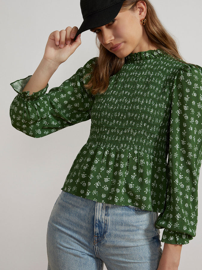 Darcie Green Floral Top