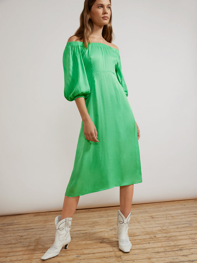 Della Apple Green Dress