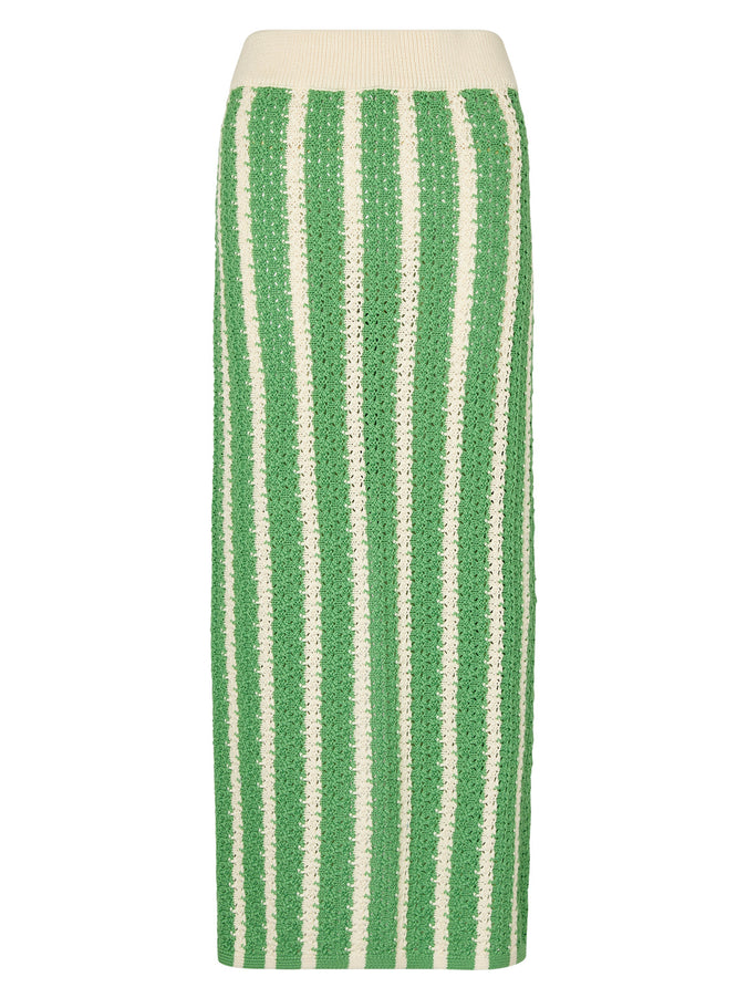 Delphine Green Knit Midi Skirt by KITRI Studio