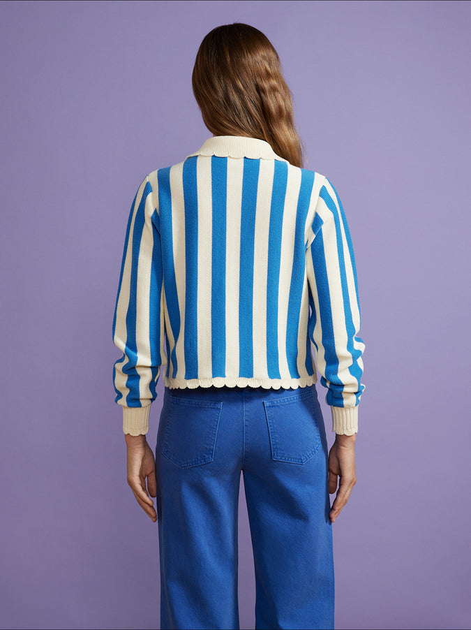 Dolly Blue Stripe Cardigan