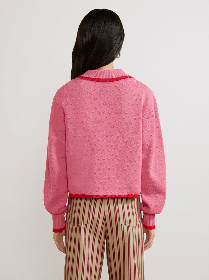 Dolly Pink And Red Cardigan