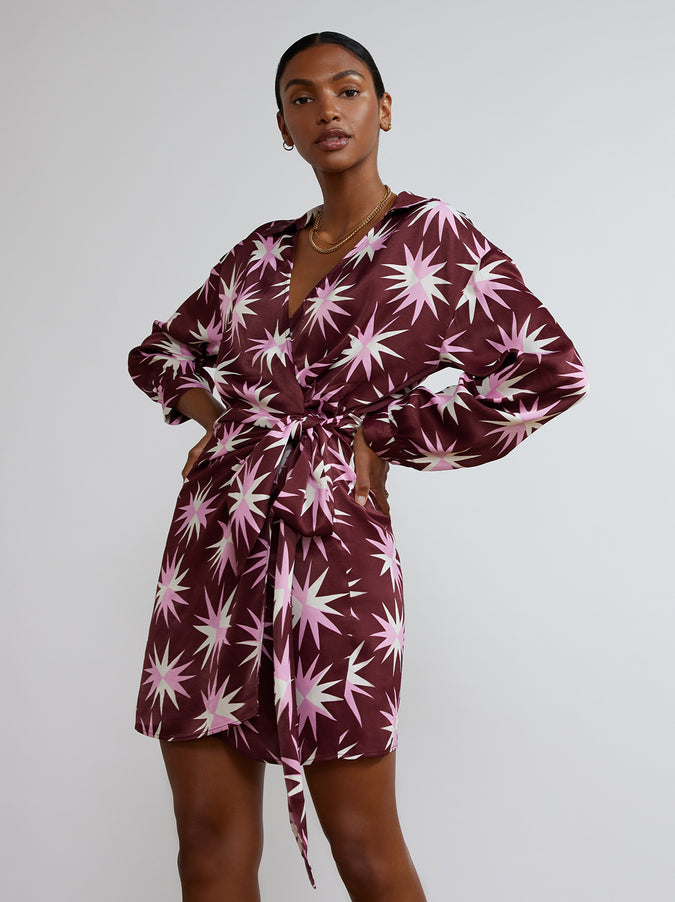 Donna Star Mini Wrap Dress by KITRI Studio