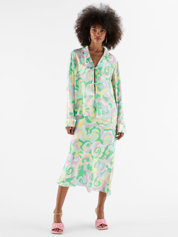 Dylan Multi Floral Swirl Skirt