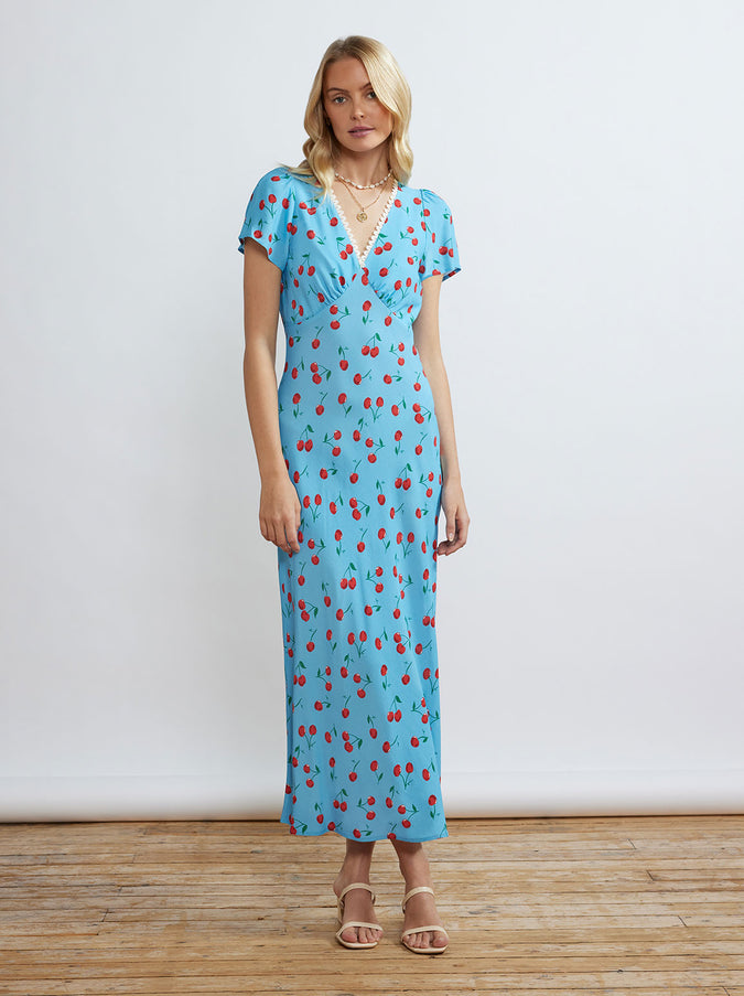 Effie Blue Cherry Dress by KITRI Studio