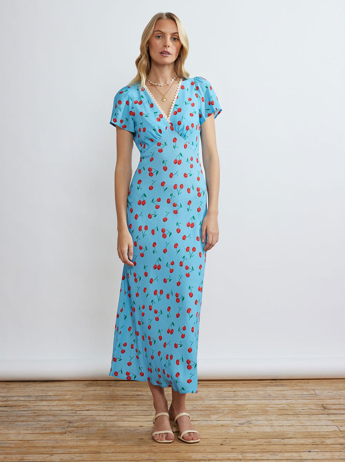 Effie Blue Cherry Dress by KITRI Studio
