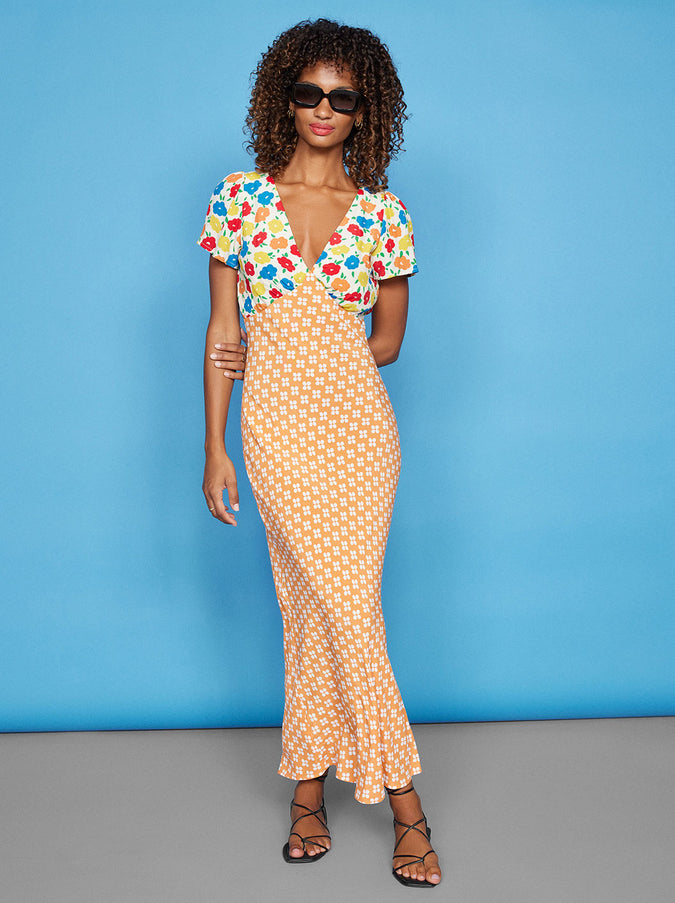 Effie Mixed Print Dress by KITRI Studio